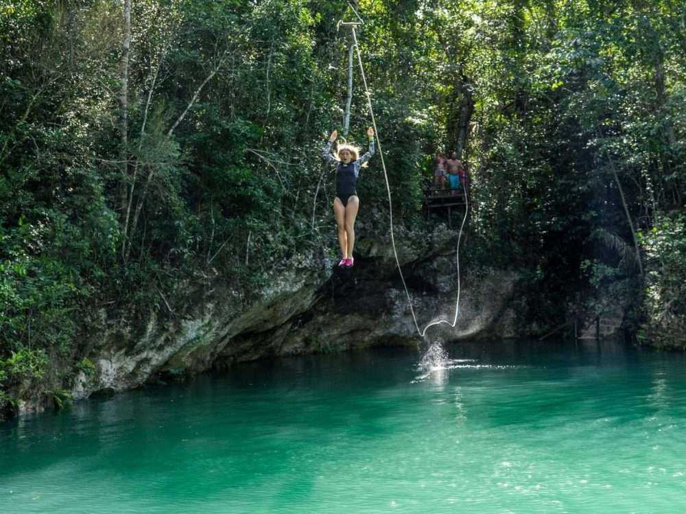 Overwater Zipline at Cenote Zapote Eco Park
