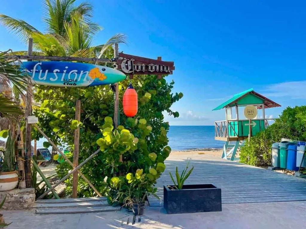 Entrance to Aloha Paddle Club in Playa del Carmen