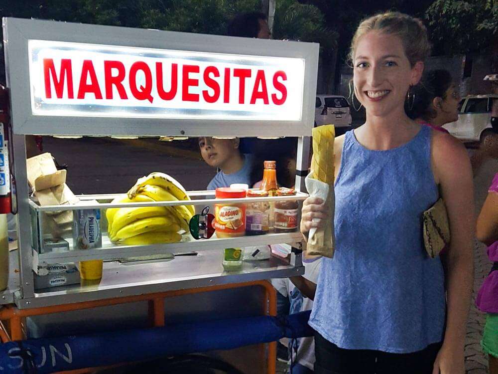 Trying Marquesitas on a Playa del Carmen Food Tour