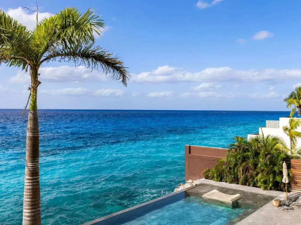Oceanfront Infinity Pool at Hotel B Unique Cozumel