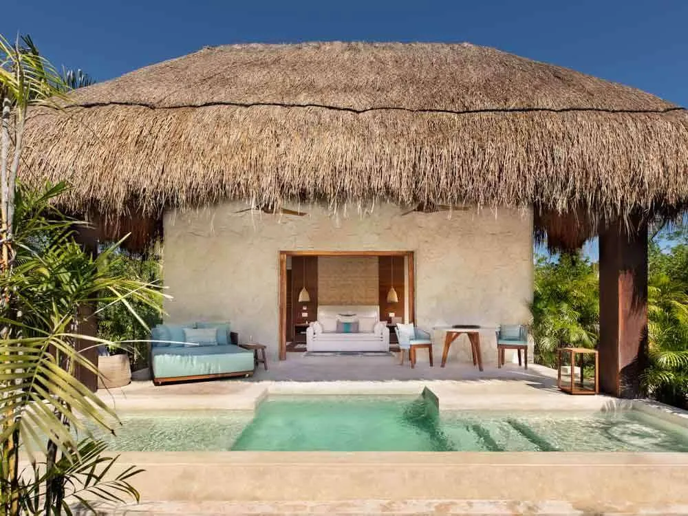 A villa with a private pool at Chable Maroma