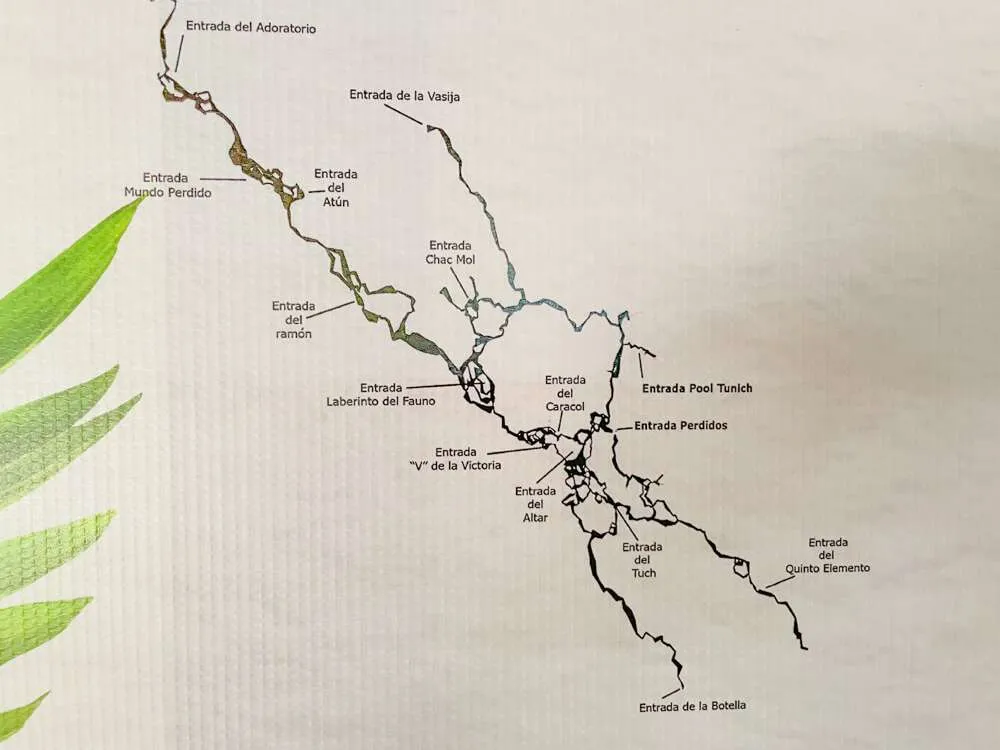 Map of Rio Secreto Underground Rivers