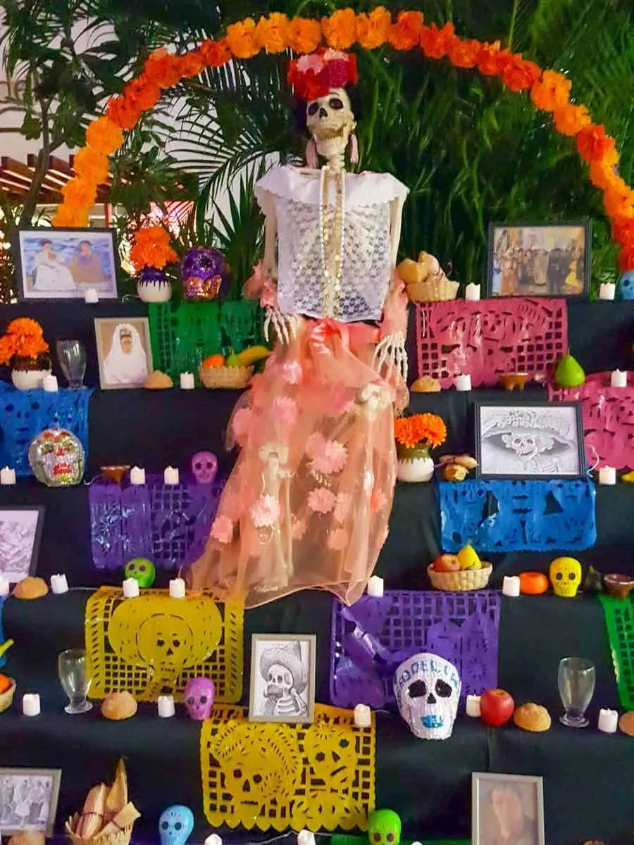 Day of the Dead Altar with Skeleton