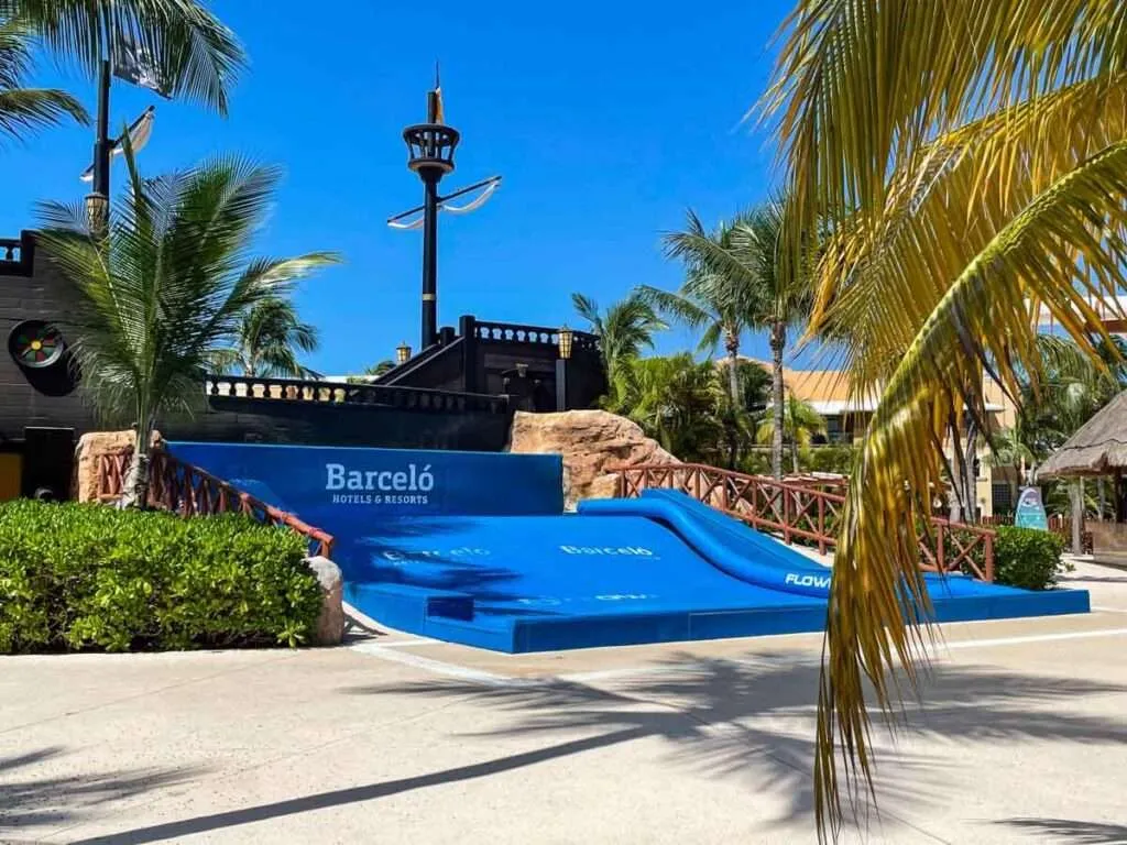 The Surf Rider surfing simulator at Barcelo Maya Colonial resort