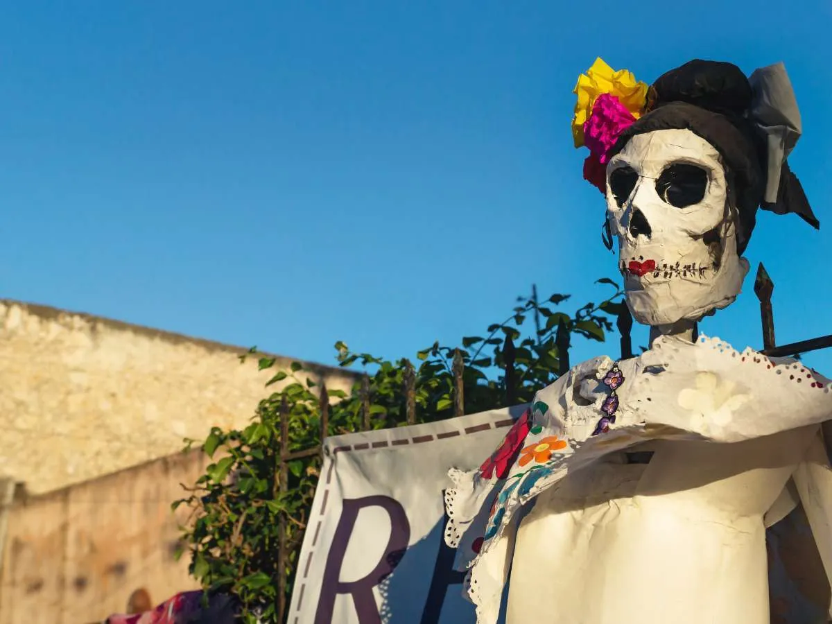 Dia de los Muertos Catrina in Merida Mexico