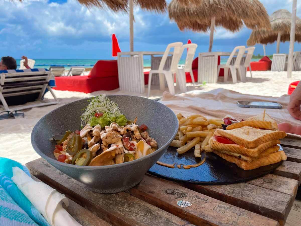 A bowl of food at Serenity Beach Club