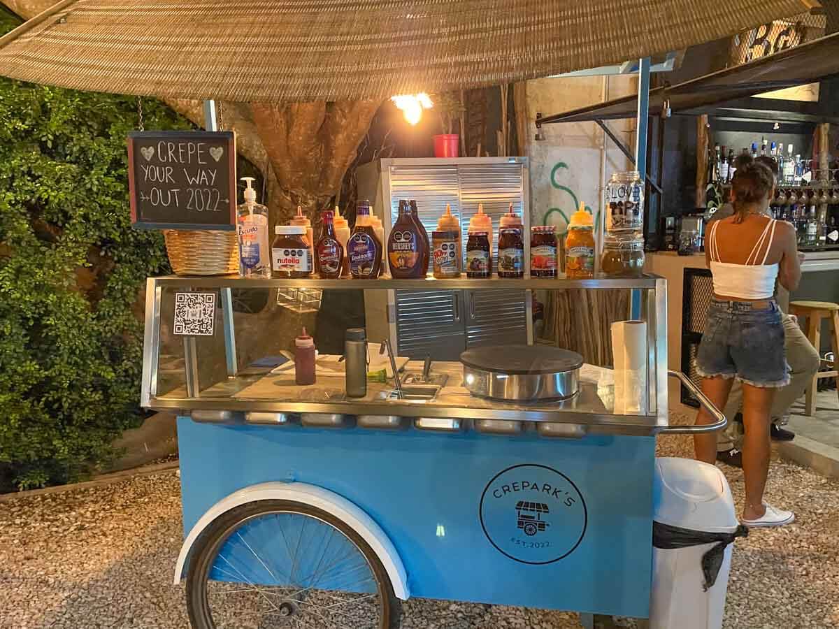 A crepes stand at Gourmet Park Playa del Carmen