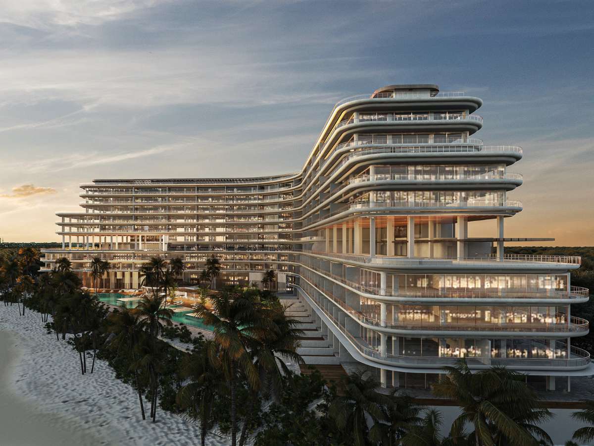 A rendering of the exterior of St. Regis Costa Mujeres Resort